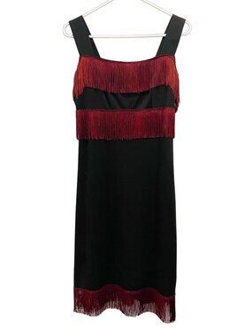 Fred Rothschild Vintage Sheath Dress With Fringe Size 12